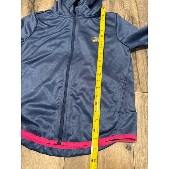 Eddie Bauer Kids Girls L (14) Blue Hoodie Jacket Pink Trim - Picture 6 of 11
